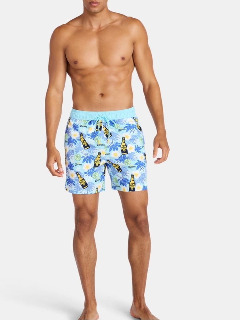 New Corona Light Blue Tropical Board swim  Shorts size 2xL